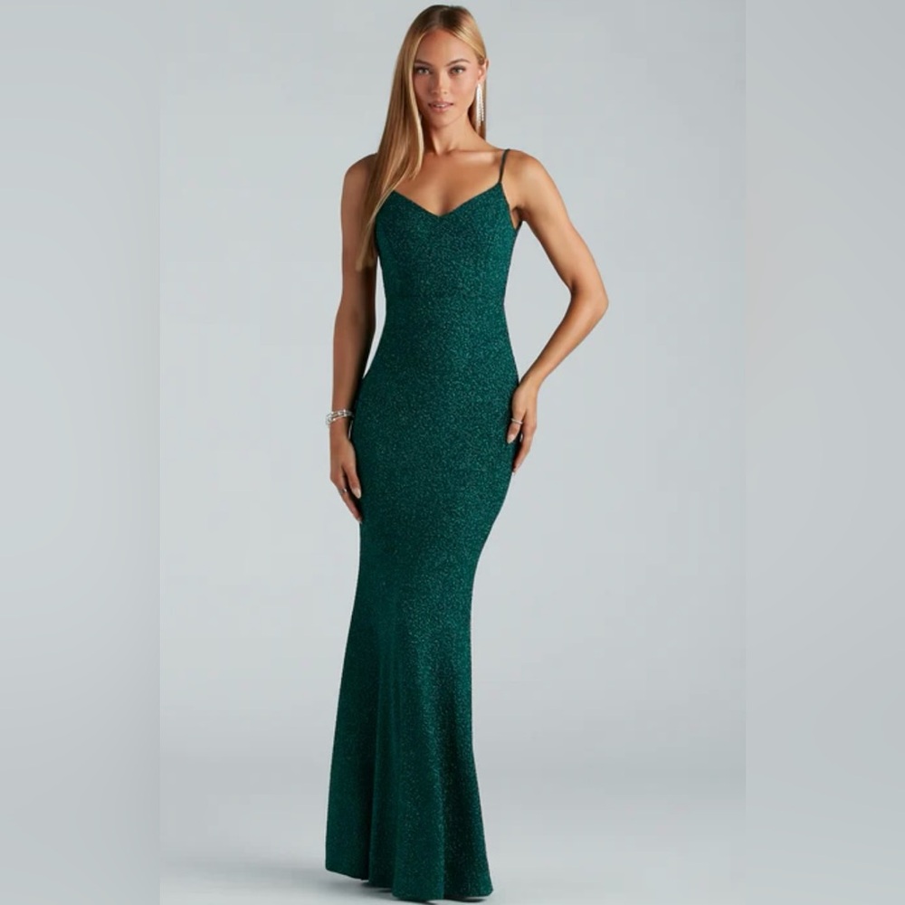 Emerald green formal dress